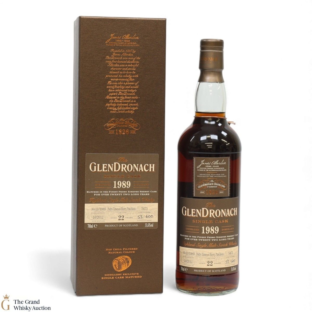GlenDronach - 22 Year Old 1989 - Pedro Ximinez Sherry Puncheon #5475