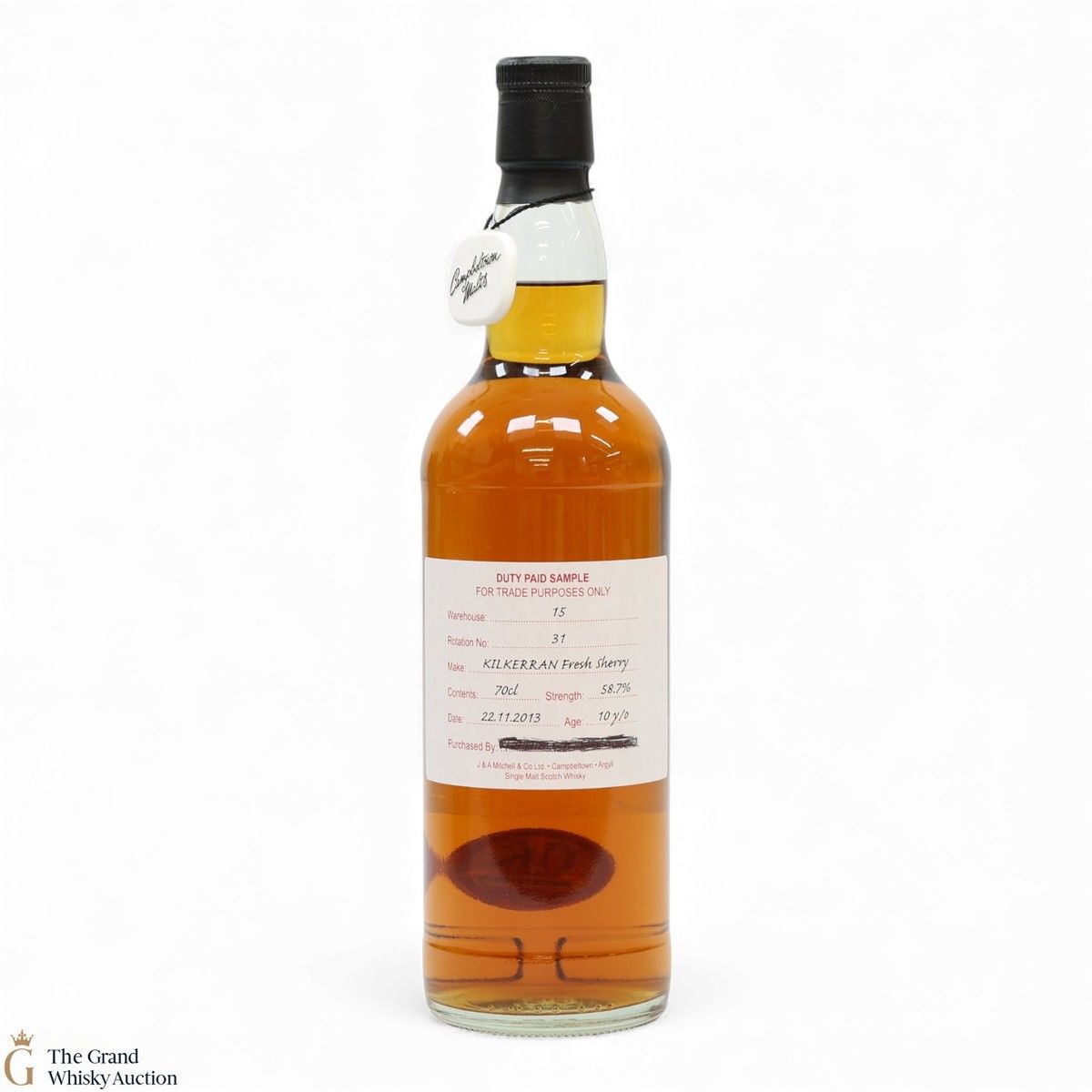 Kilkerran - 10 Year Old 2013 - Fresh Sherry - Duty Paid Sample 58.7%