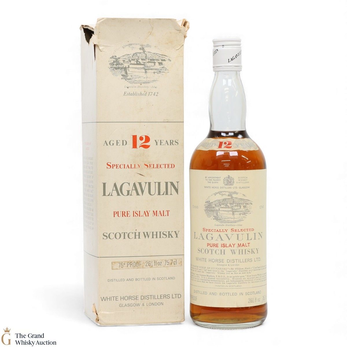 Lagavulin - 12 Year Old - White Horse 1970s (26 2/3fl OZ)