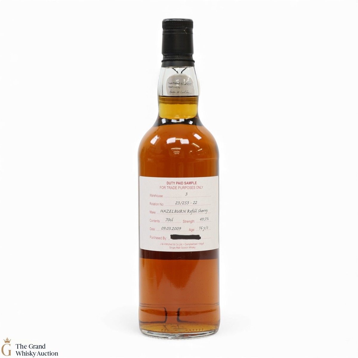 Hazelburn - 16 Year Old 2009 - Refill Sherry - Duty Paid Sample 49.5%