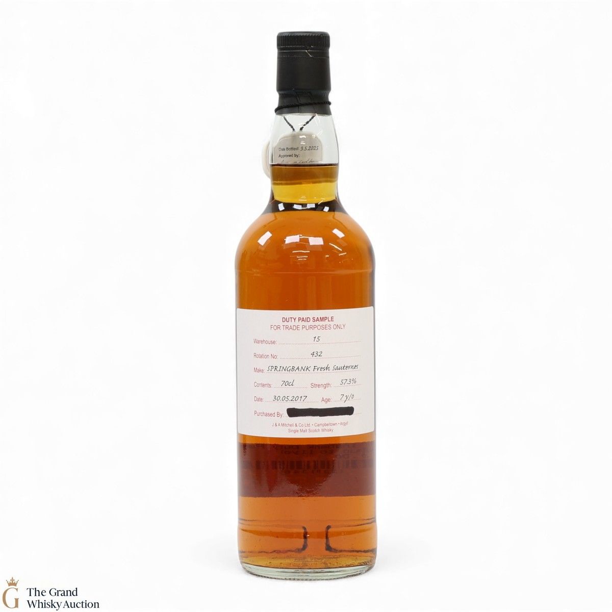 Springbank - 7 Year Old 2017 - Fresh Sauternes - Duty Paid Sample 57.3%