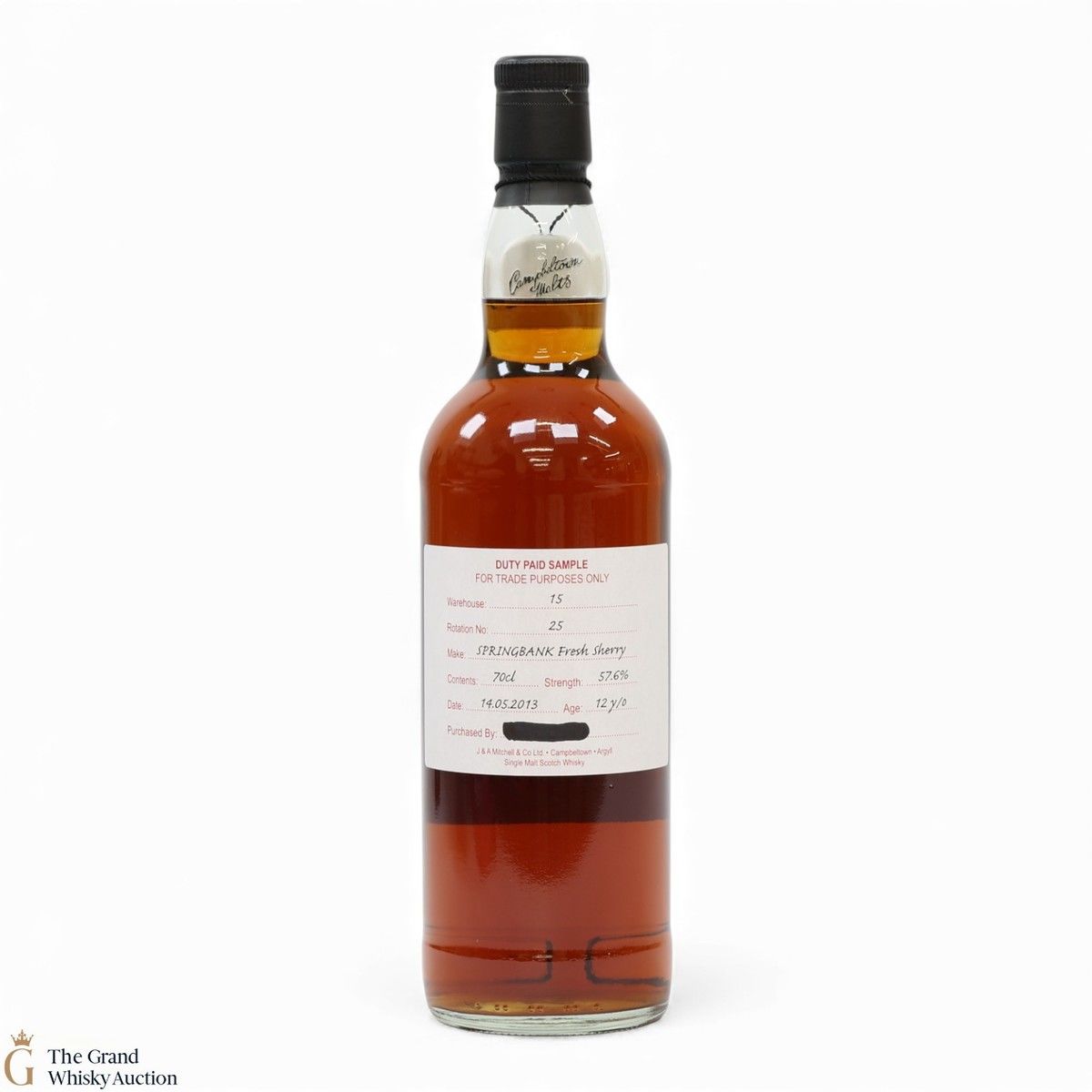 Springbank - 12 Year Old 2013 - Fresh Sherry - Duty Paid Sample 57.6%