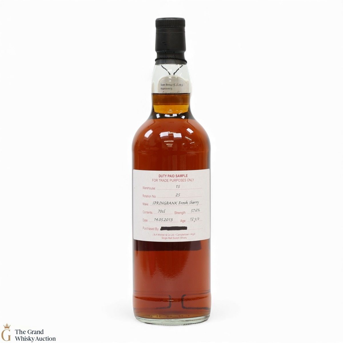 Springbank - 12 Year Old 2013 - Fresh Sherry - Duty Paid Sample 57.6%