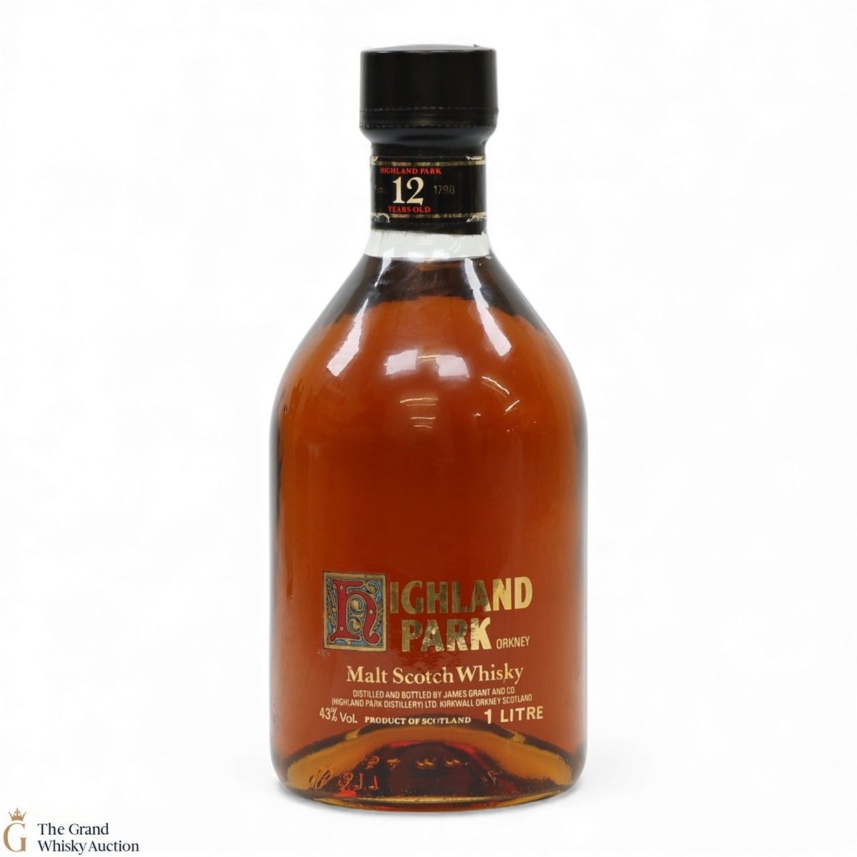 Highland Park - 12 Year Old - Screen print Label (1980s) 1L