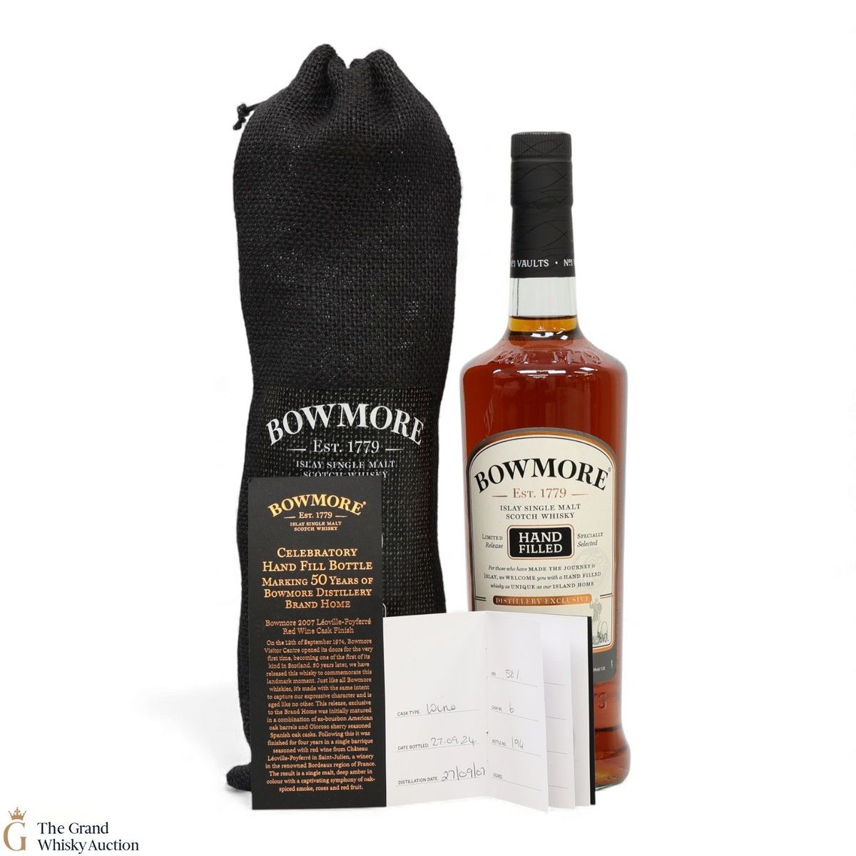 Bowmore - 17 Year Old 2007 - Celebratory Hand Fill Bottle - 50 Years of Bowmore Distillery