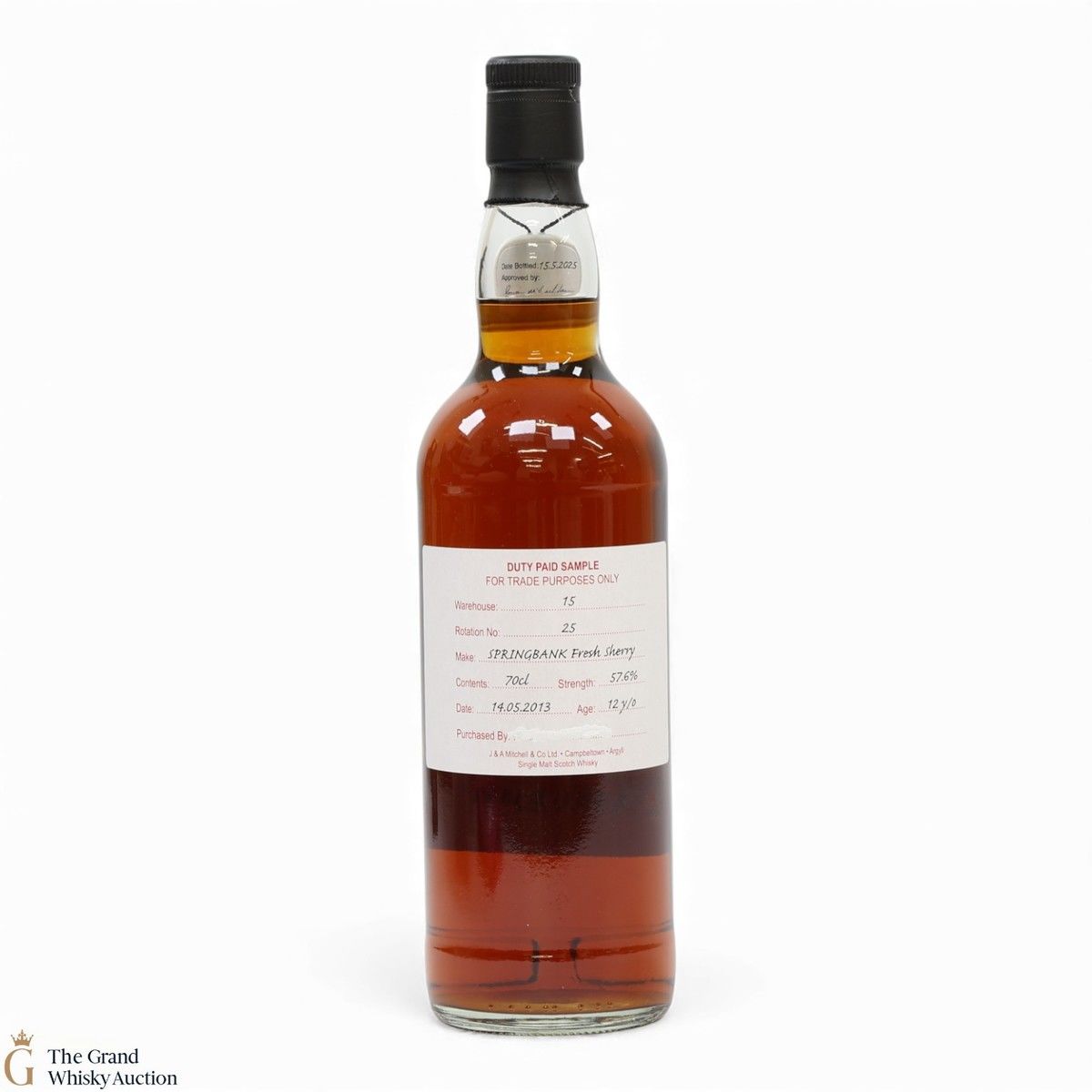 Springbank - 12 Year Old 2013 - Fresh Sherry - Duty Paid Sample 57.6%