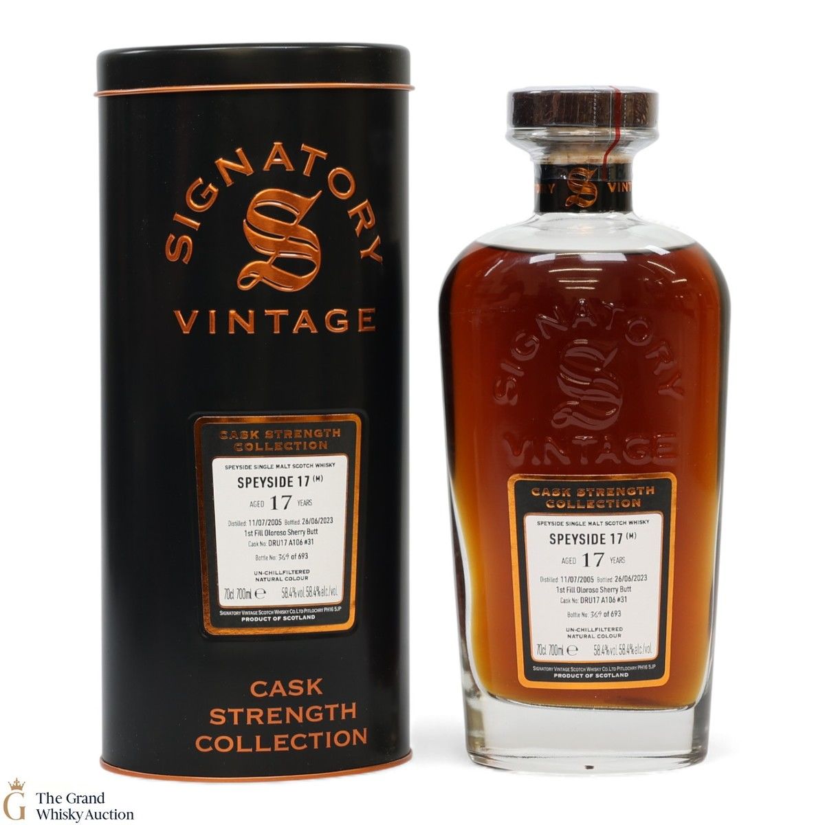 Speyside - 17 Year Old 2005 - 1st Fill & Refill Oloroso Sherry Butt - Signatory Vintage #31