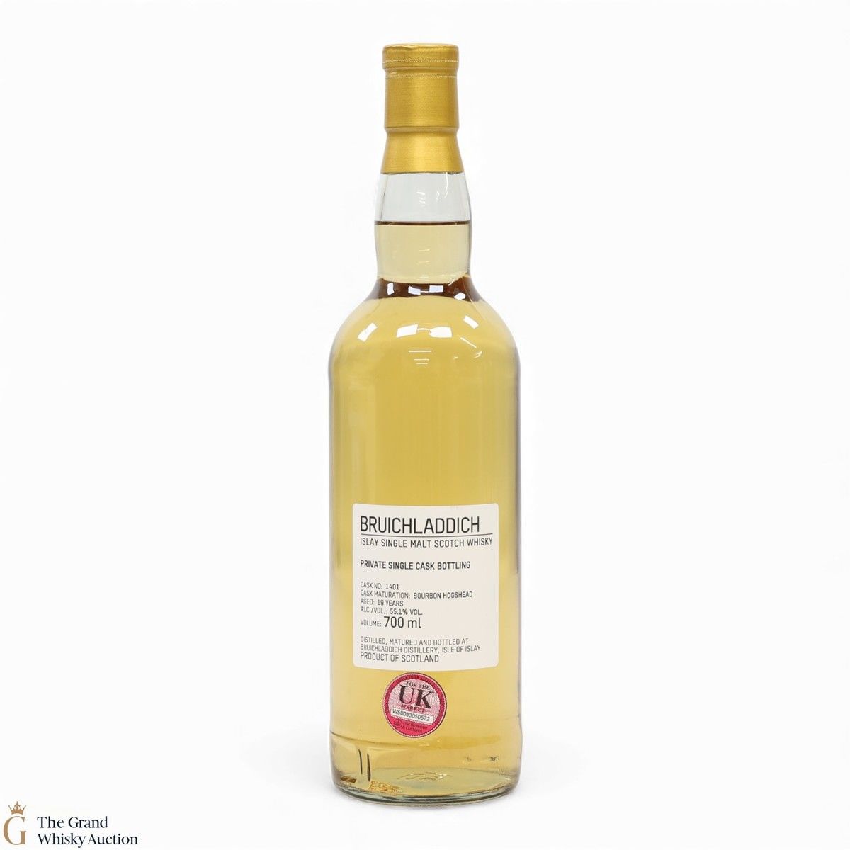 Bruichladdich - 19 Year Old - 1st Fill Bourbon Hogshead #1401 - Private Cask