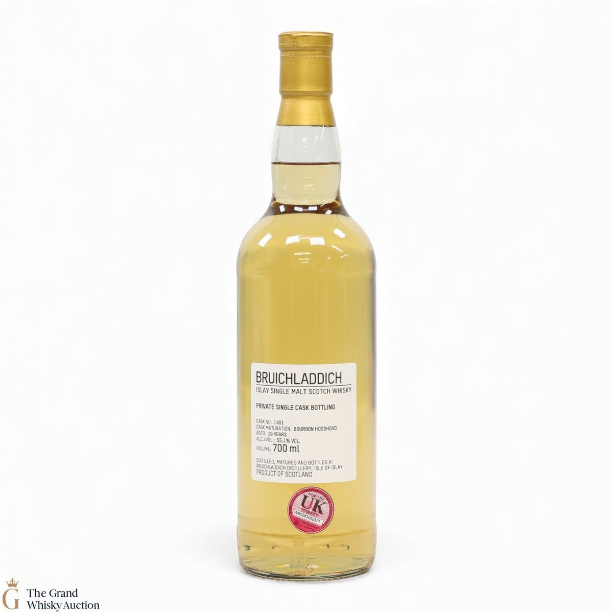 Bruichladdich - 19 Year Old - 1st Fill Bourbon Hogshead #1401 - Private Cask