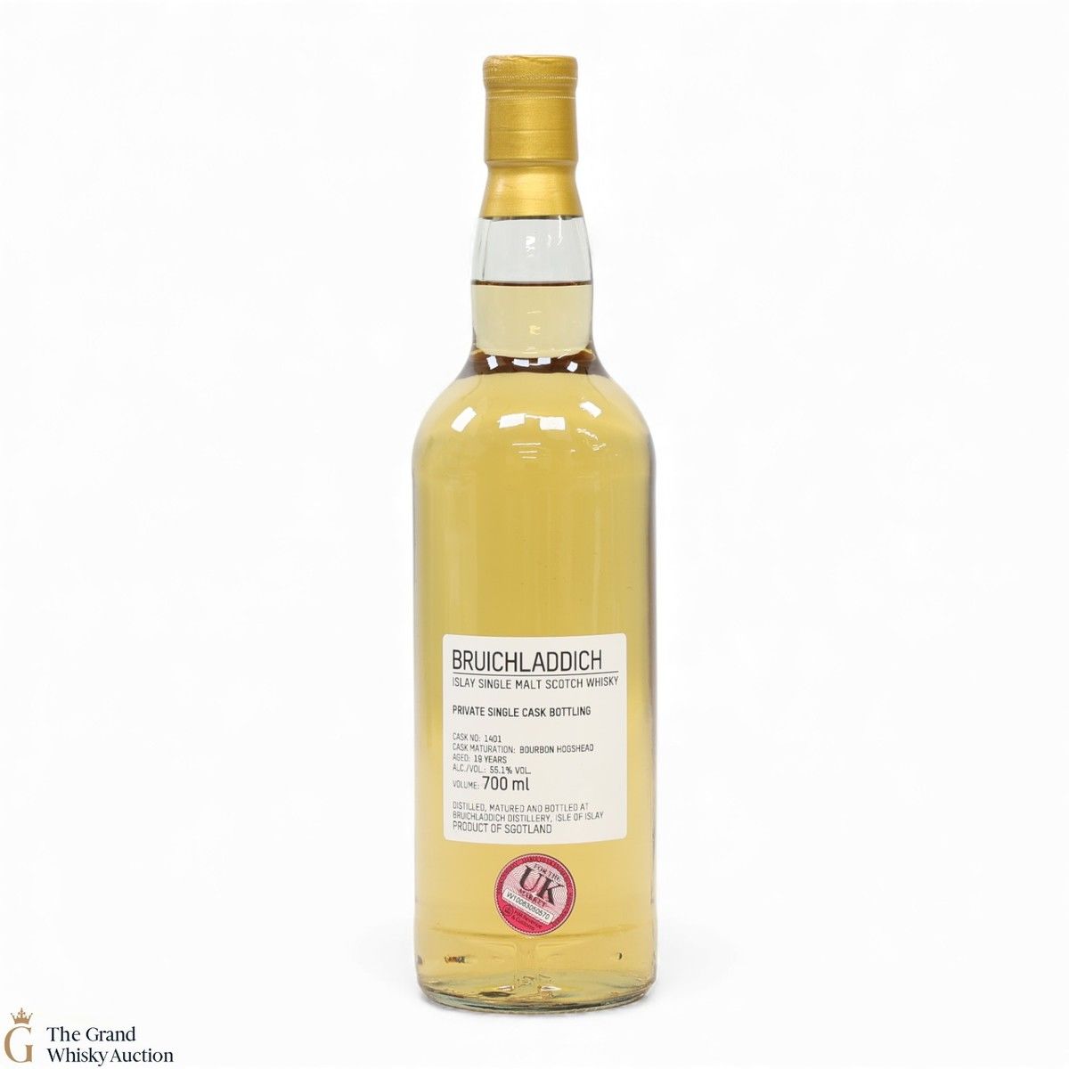Bruichladdich - 19 Year Old - 1st Fill Bourbon Hogshead #1401 - Private Cask
