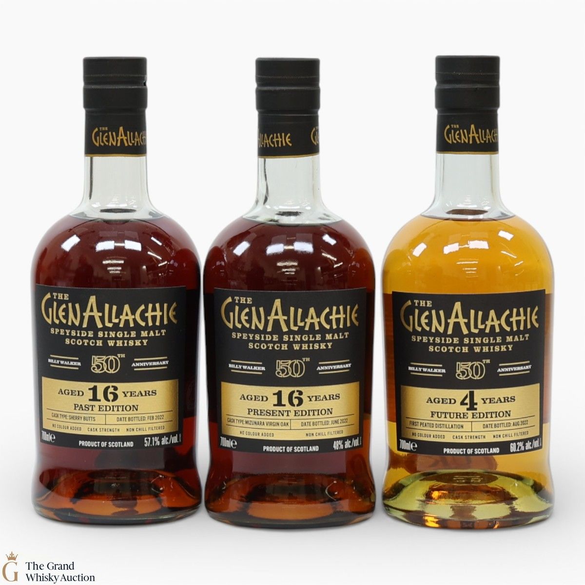 Glenallachie - Billy Walker 50th Anniversary Trilogy - Past, Present and Future (3 x 70cl)