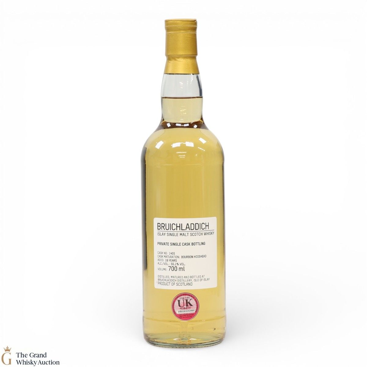 Bruichladdich - 19 Year Old - 1st Fill Bourbon Hogshead #1401 - Private Cask
