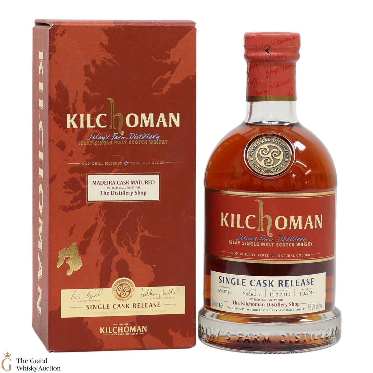 Kilchoman - 8 Year Old - Single Cask #69/2010 - Madeira Cask Matured - Distillery Shop Exclusive