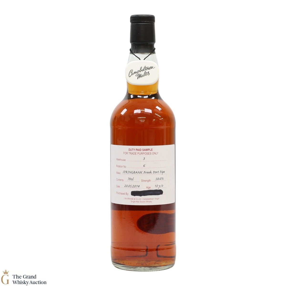 Springbank - 10 Year Old 2014 - Fresh Port Pipe - Duty Paid Sample 58.6%