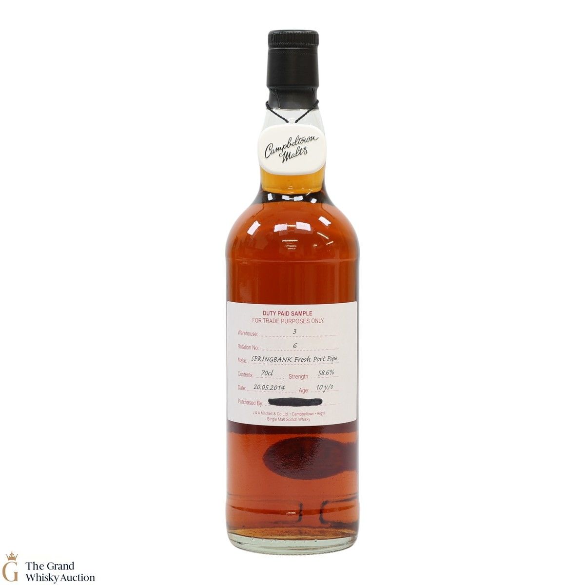 Springbank - 10 Year Old 2014 - Fresh Port Pipe - Duty Paid Sample 58.6%