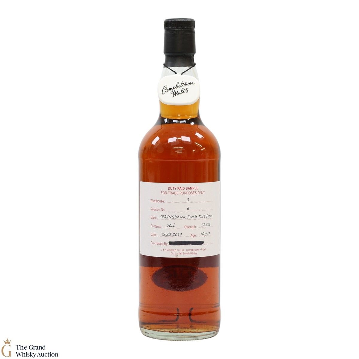 Springbank - 10 Year Old 2014 - Fresh Port Pipe - Duty Paid Sample 58.6%