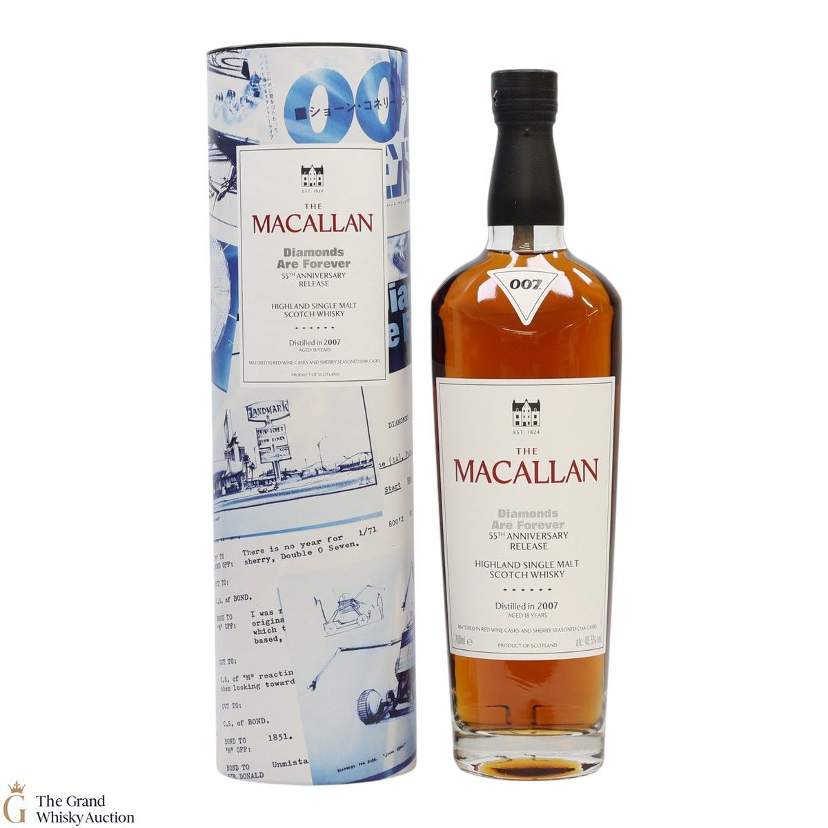 Macallan - 18 Year Old 2007 - James Bond 55th Anniversary - Diamonds Are Forever
