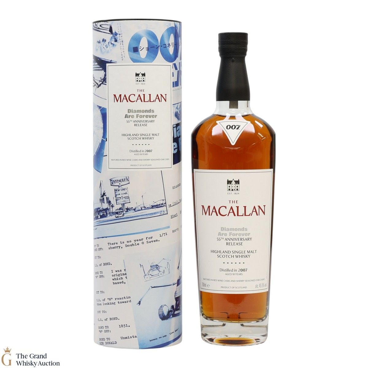Macallan - 18 Year Old 2007 - James Bond 55th Anniversary - Diamonds Are Forever