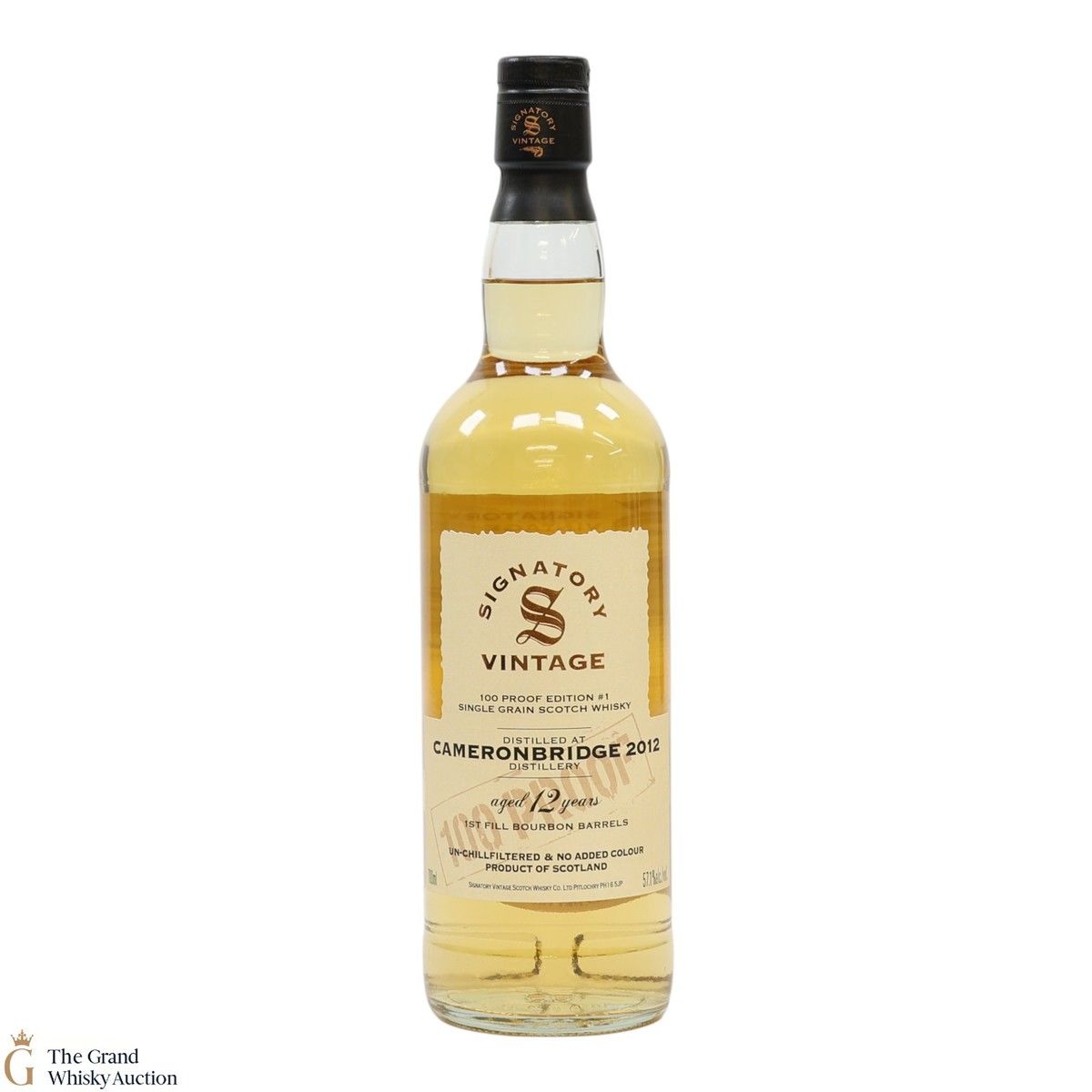 Cameronbridge - 12 Year Old 2012 - 100 Proof Grain Edition #1 - Signatory Vintage