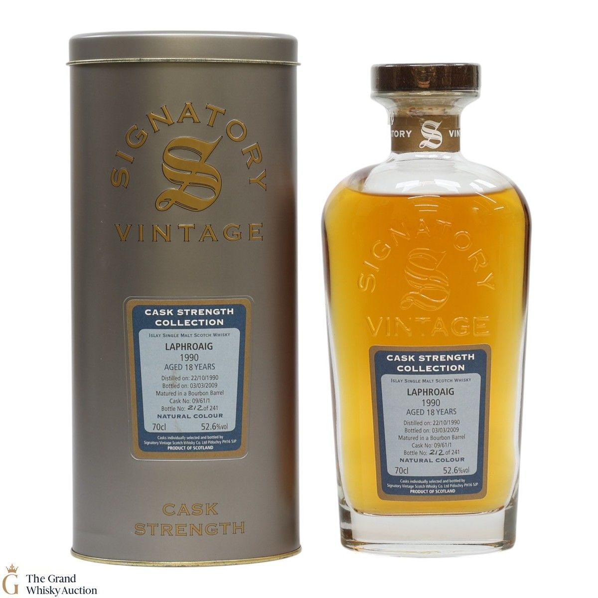 Laphroaig - 18 Year Old 1990 - Cask Strength Collection #09/61/1 - Signatory Vintage