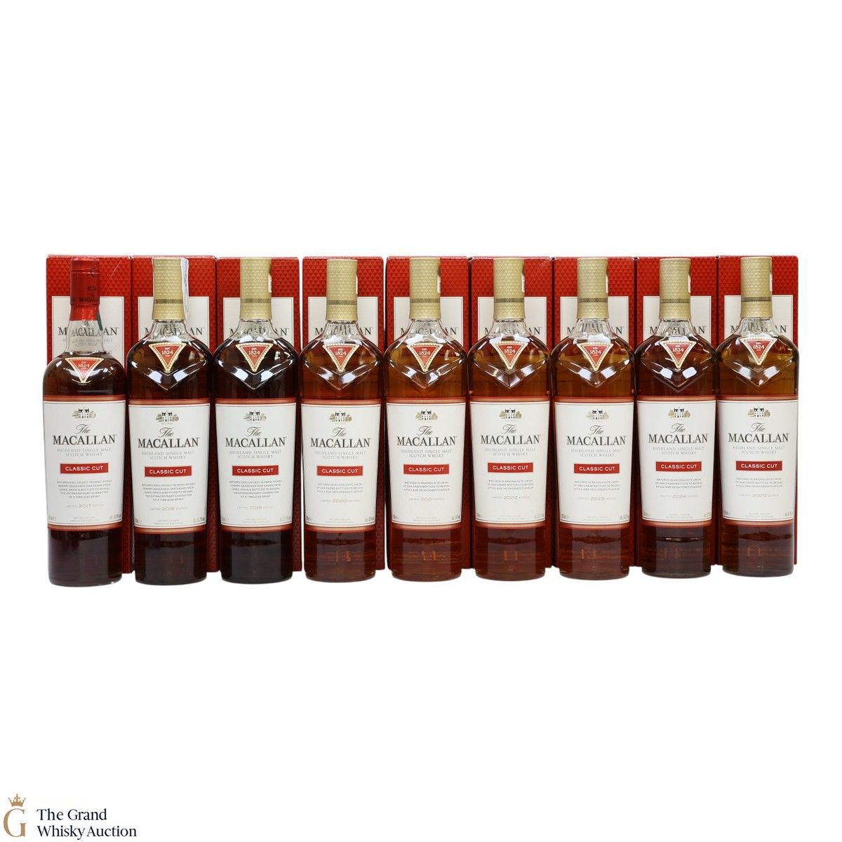 Macallan - Classic Cut - 2017, 2018, 2019, 2020, 2021, 2022, 2023, 2024 & 2025 (9x70cl)