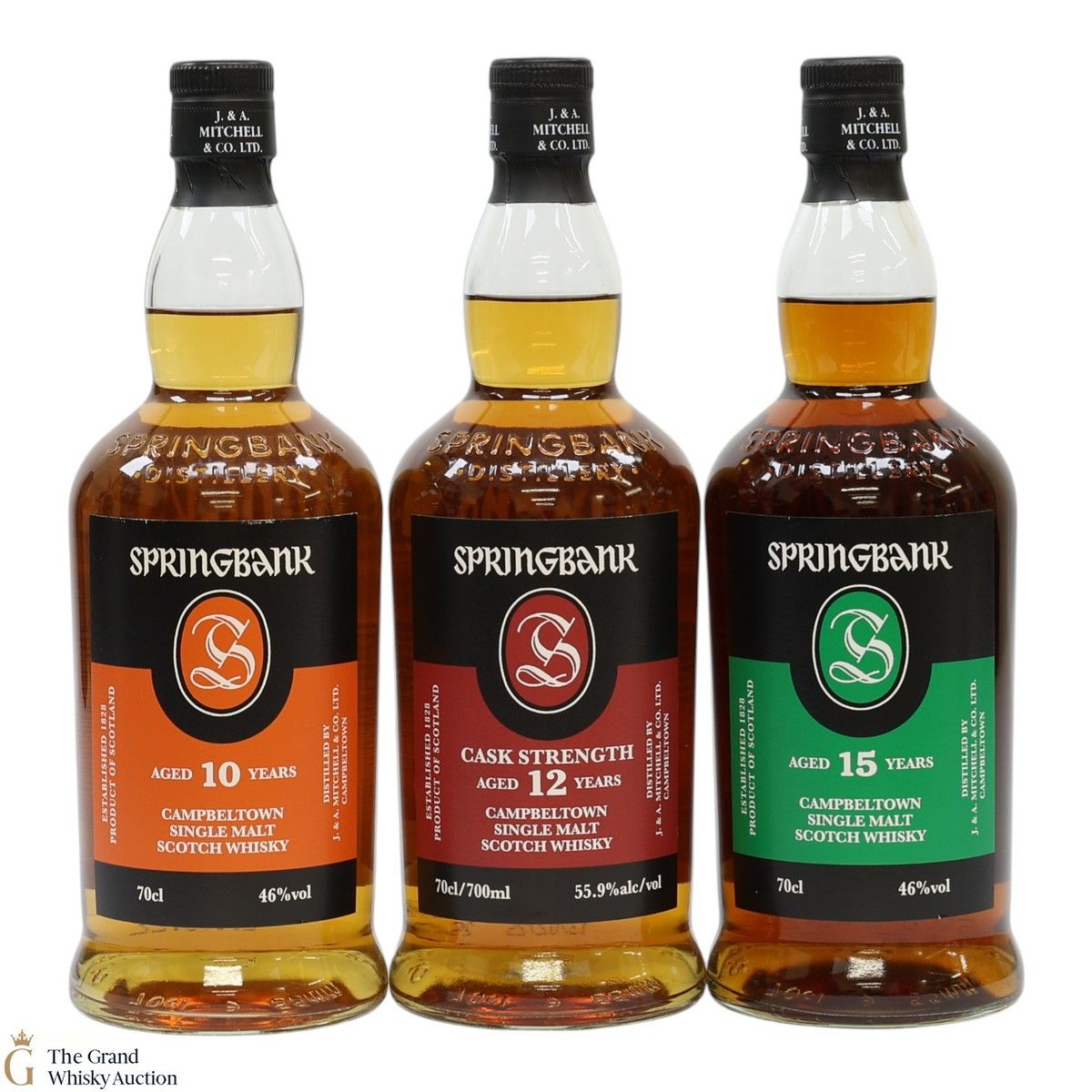Springbank - 10, 12 & 15 Year Old (3 x 70cl)