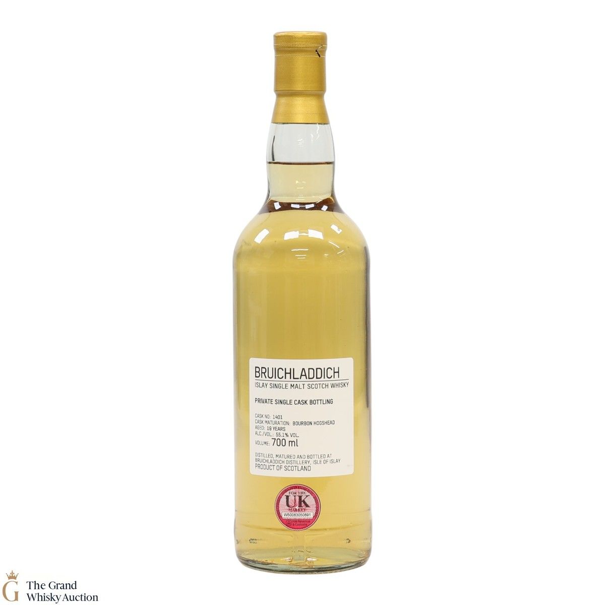 Bruichladdich - 19 Year Old - 1st Fill Bourbon Hogshead #1401 - Private Cask