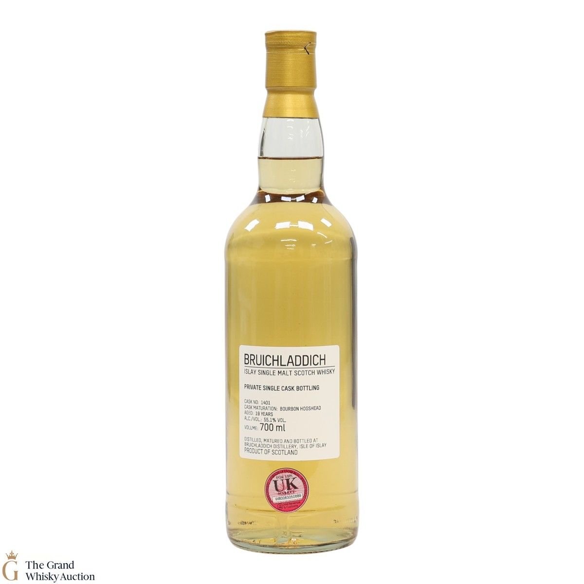 Bruichladdich - 19 Year Old - 1st Fill Bourbon Hogshead #1401 - Private Cask