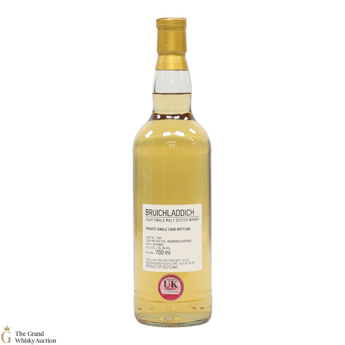 Bruichladdich - 19 Year Old - 1st Fill Bourbon Hogshead #1401 - Private Cask