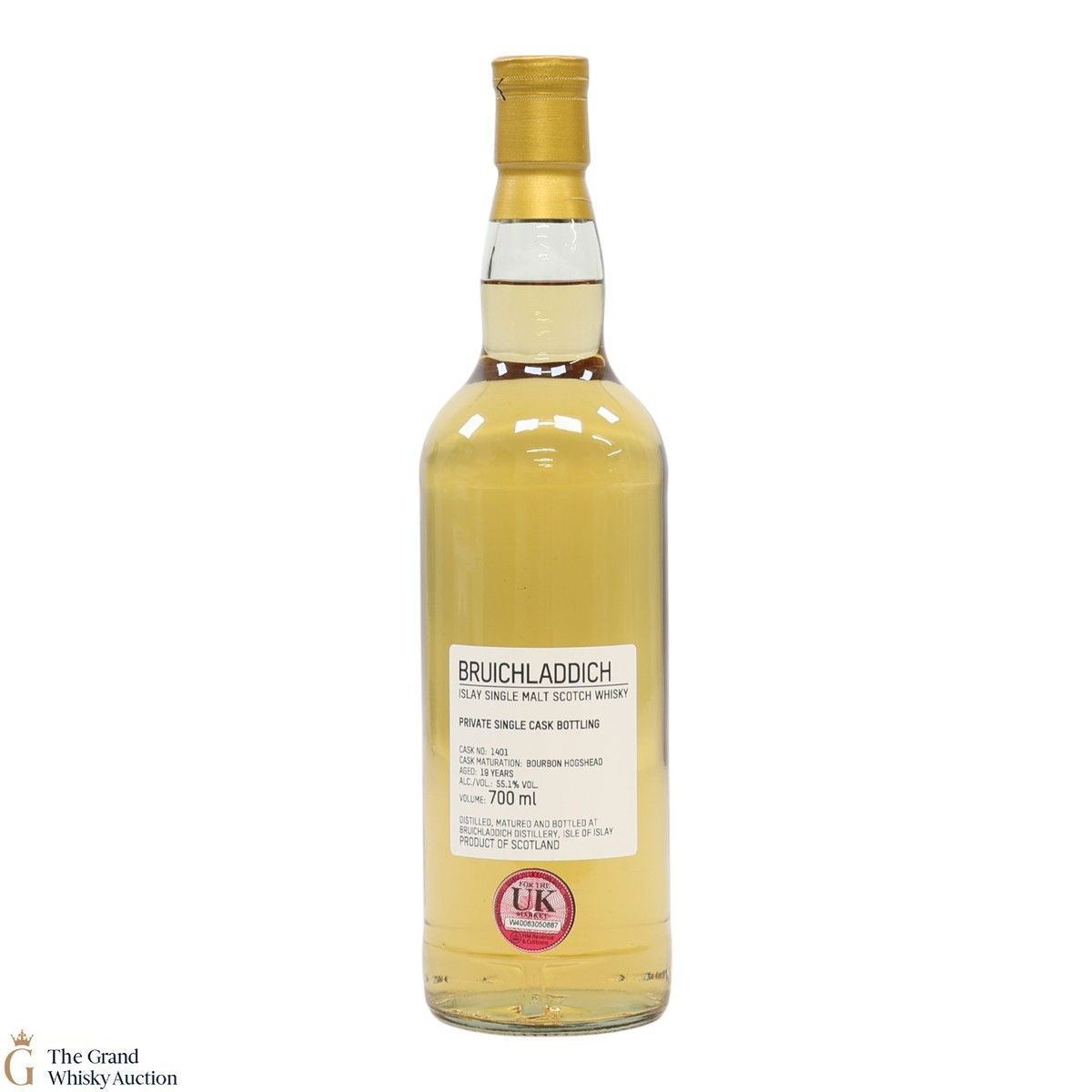 Bruichladdich - 19 Year Old - 1st Fill Bourbon Hogshead #1401 - Private Cask