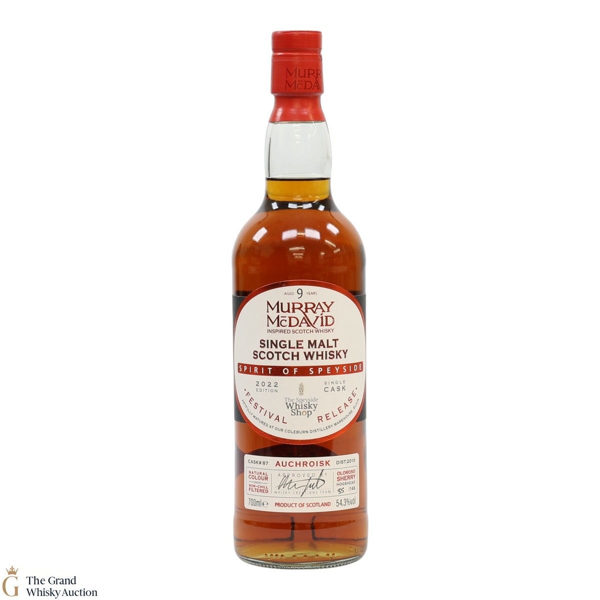Auchroisk - 9 Year Old 2010 - Spirit of Speyside #87 - Festival Release 2022 Edition - Murray McDavid