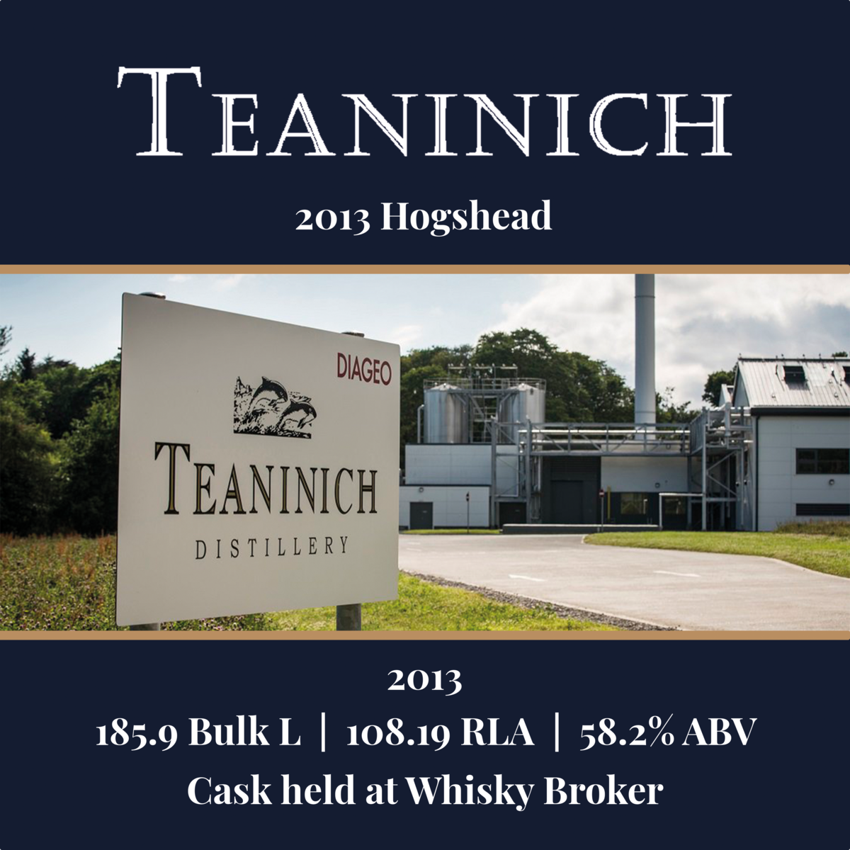 Teaninich - 2013 Hogshead - 185.9 Bulk L 58.2% ABV| Held In Bond