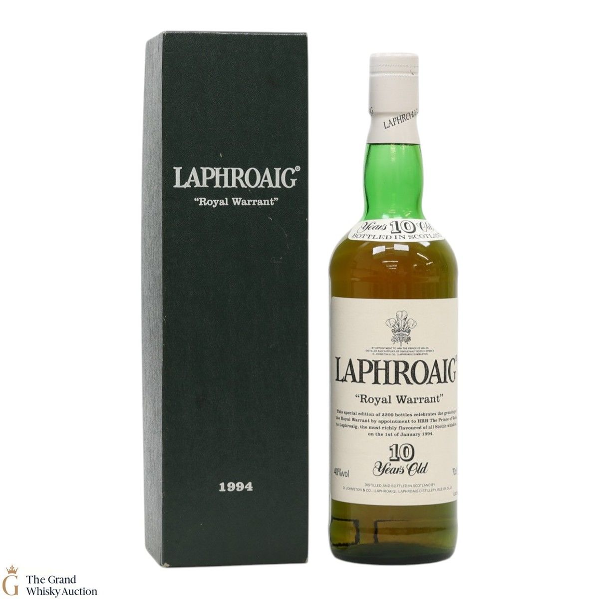 Laphroaig - 10 Year Old - 1994 Royal Warrant 
