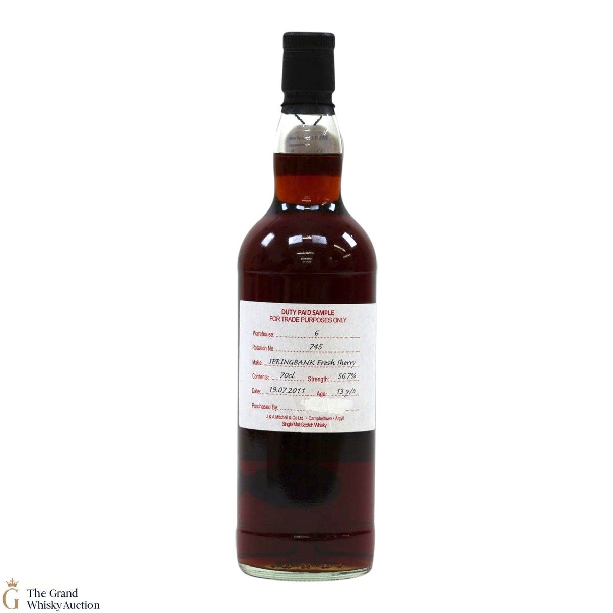 Springbank - 13 Year Old 2011 - Fresh Sherry - Duty Paid Sample 56.7%