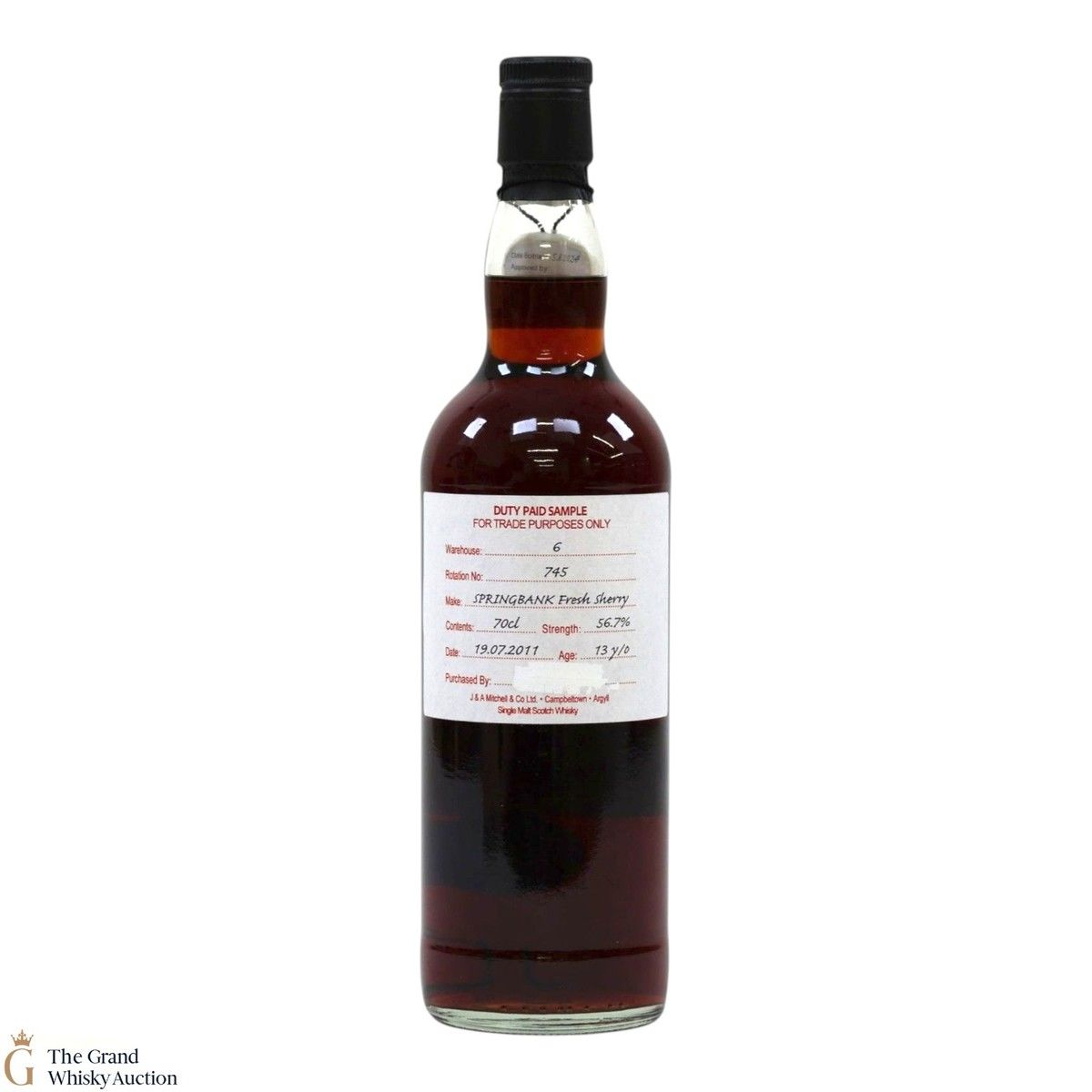 Springbank - 13 Year Old 2011 - Fresh Sherry - Duty Paid Sample 56.7%