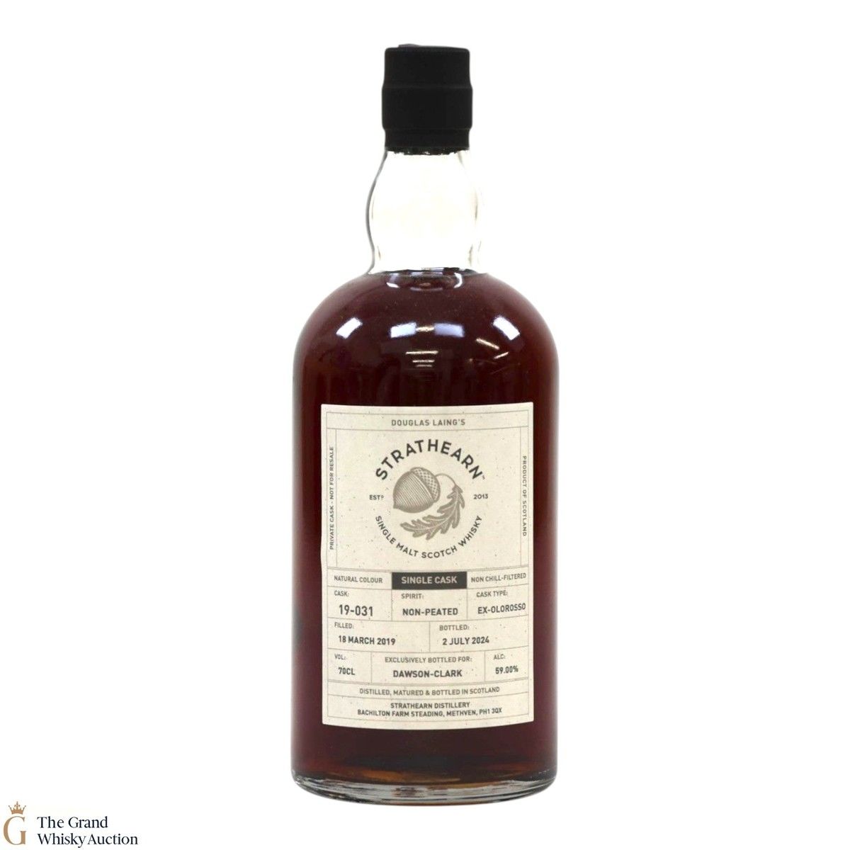 Strathearn - 2019 Single Cask #19-031 - Exclusively bottled for Dawson-Clark