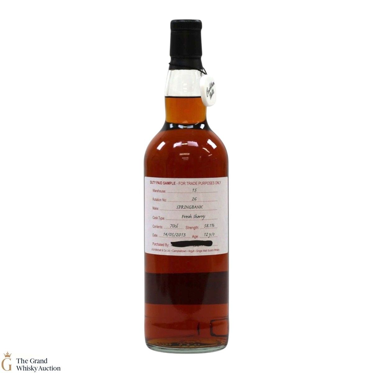 Springbank - 12 Year Old 2013 Fresh Sherry - Duty Paid Sample 58.1%