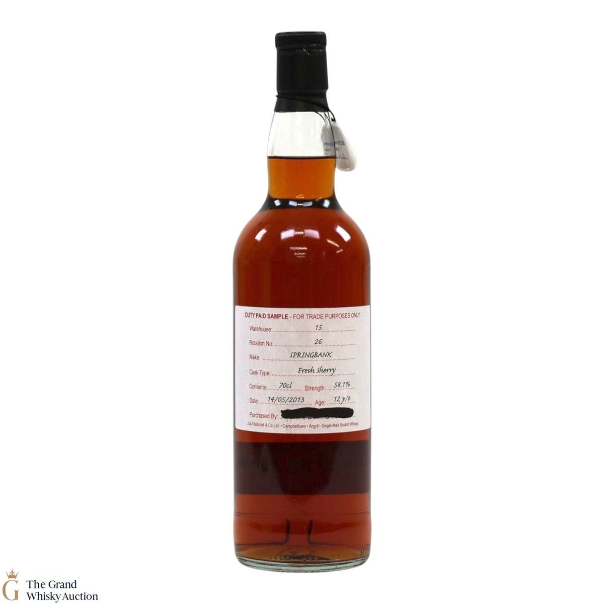 Springbank - 12 Year Old 2013 Fresh Sherry - Duty Paid Sample 58.1%