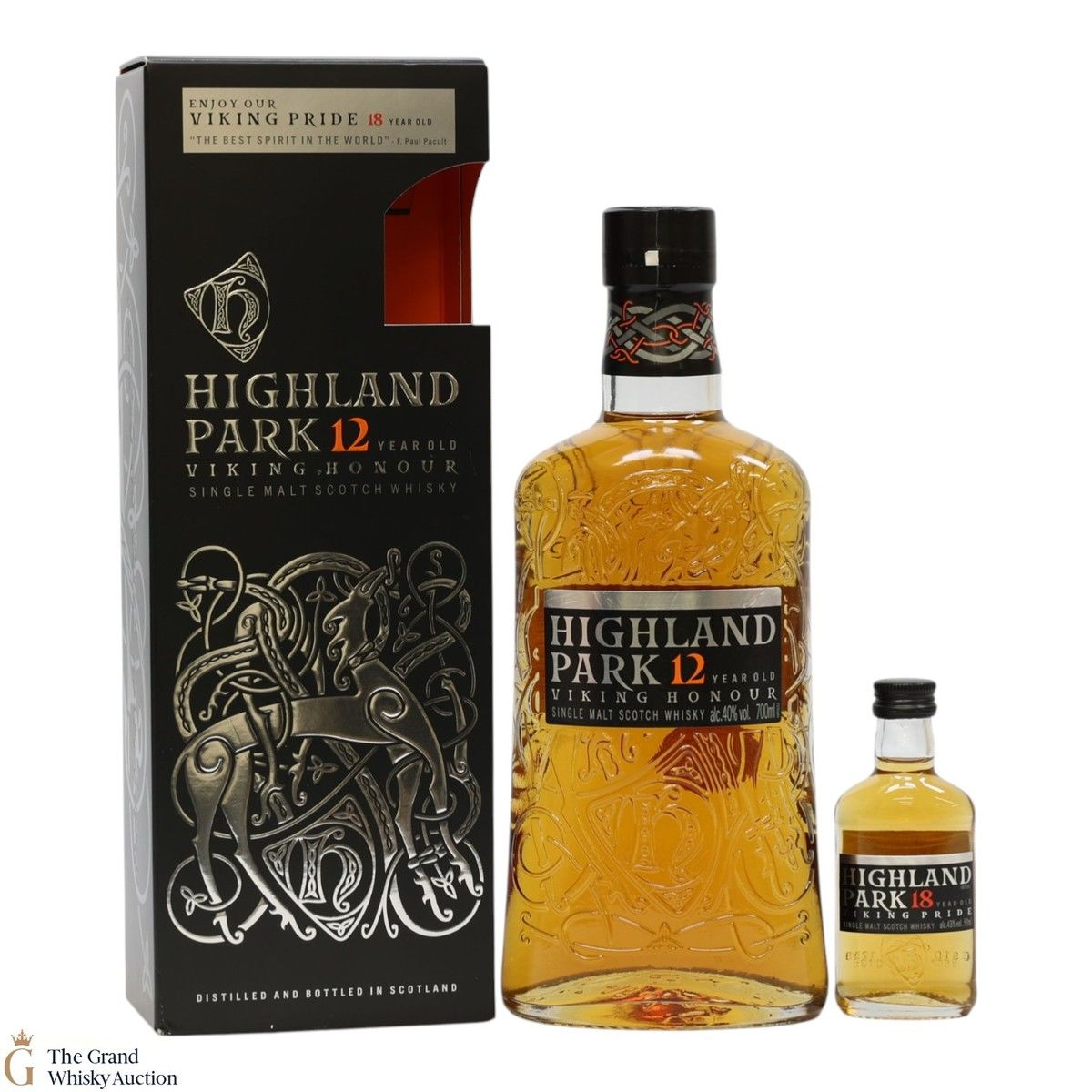 Highland Park - 12 Year Old - Viking Honour (70cl) & 18 Year Old Viking pride (5cl)