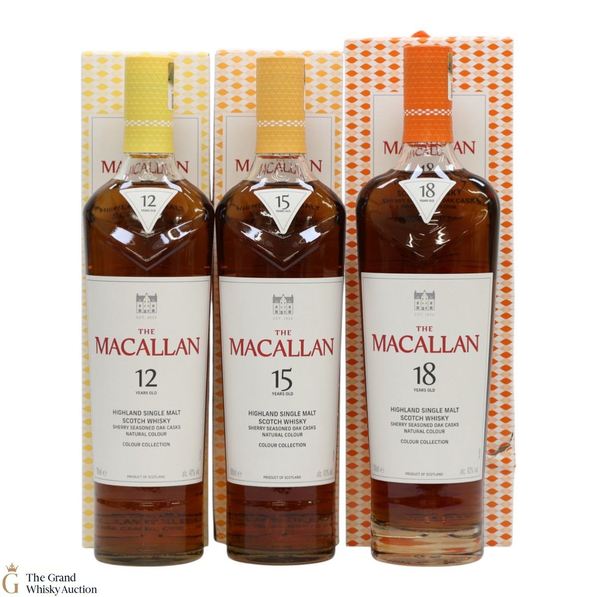 Macallan - Colour Collection - 12, 15 & 18 Year Old (3 x 70cl)
