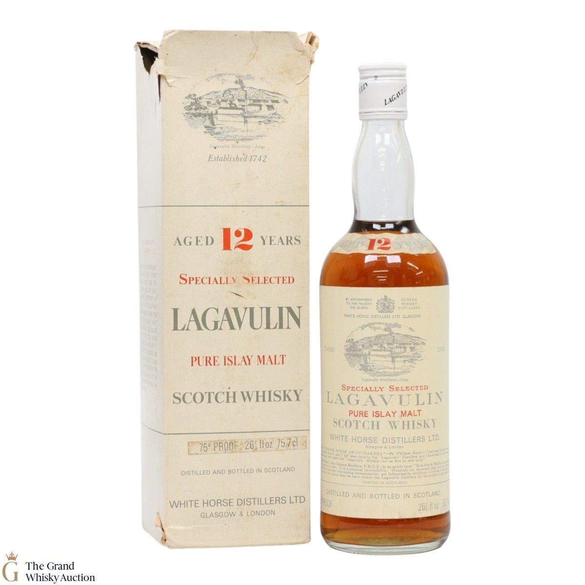Lagavulin - 12 Year Old - White Horse 1970s (26 2/3fl OZ)