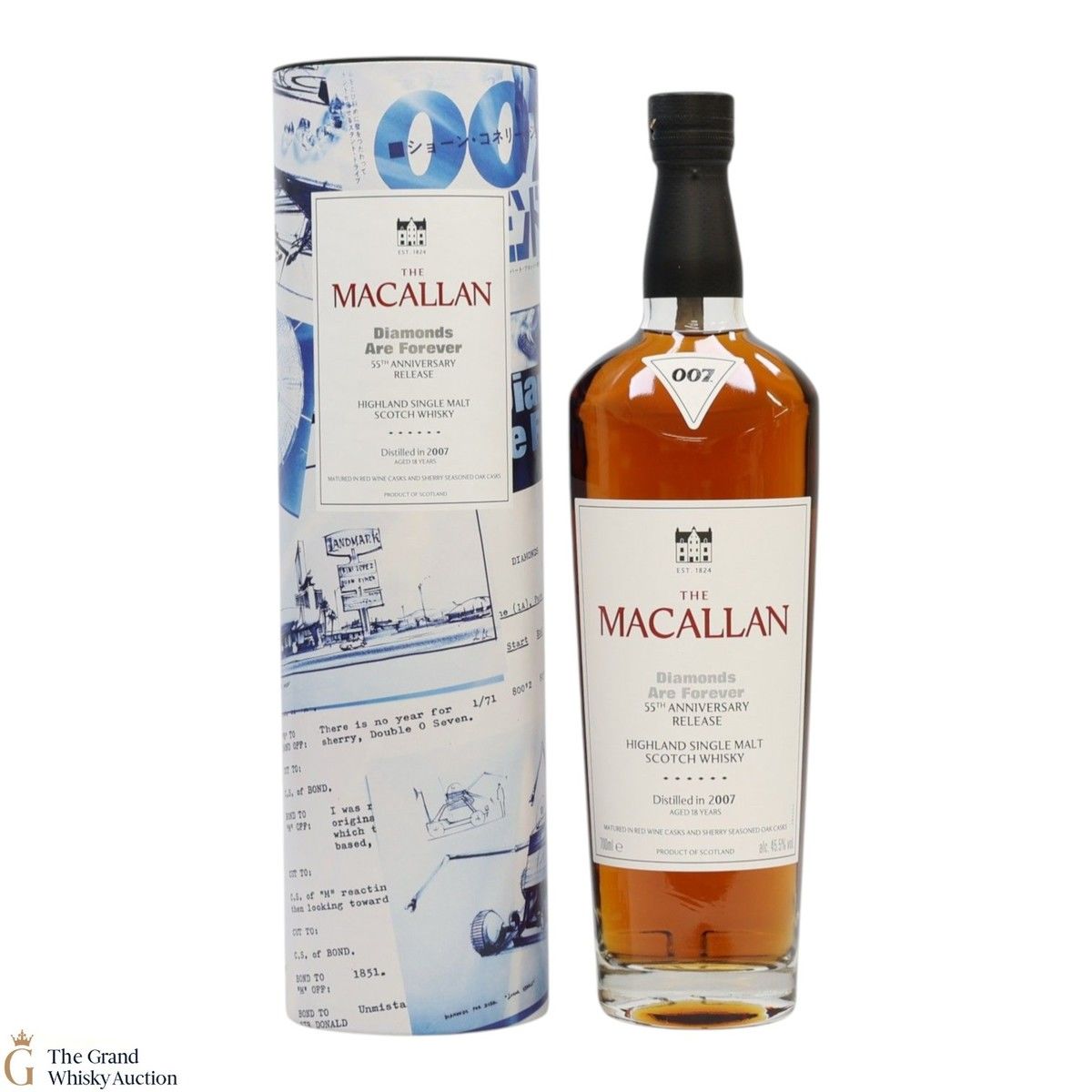 Macallan - 18 Year Old 2007 - James Bond 55th Anniversary - Diamonds Are Forever