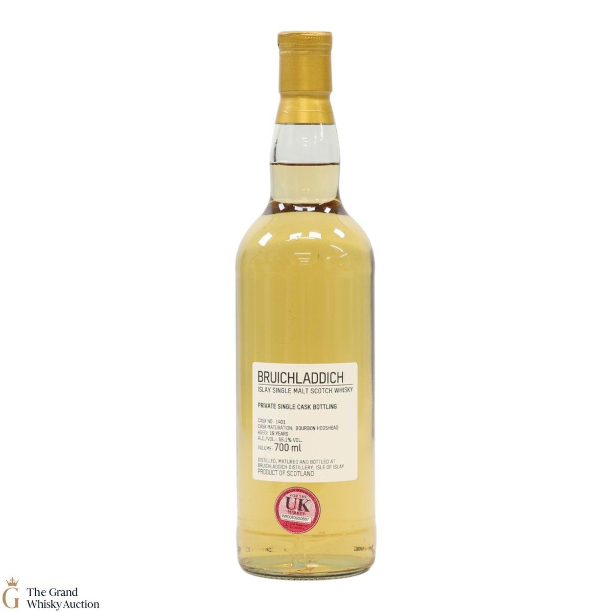 Bruichladdich - 19 Year Old - 1st Fill Bourbon Hogshead #1401 - Private Cask