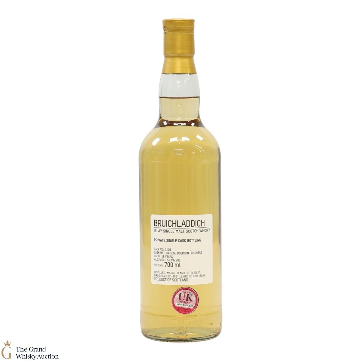 Bruichladdich - 19 Year Old - 1st Fill Bourbon Hogshead #1401 - Private Cask