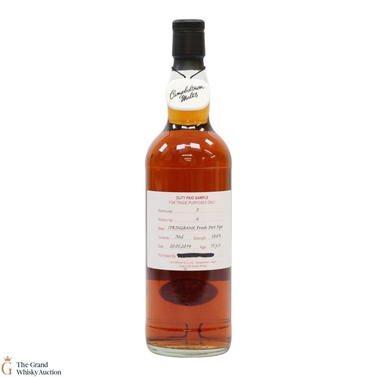 Springbank - 10 Year Old 2014 - Fresh Port Pipe - Duty Paid Sample 58.6%