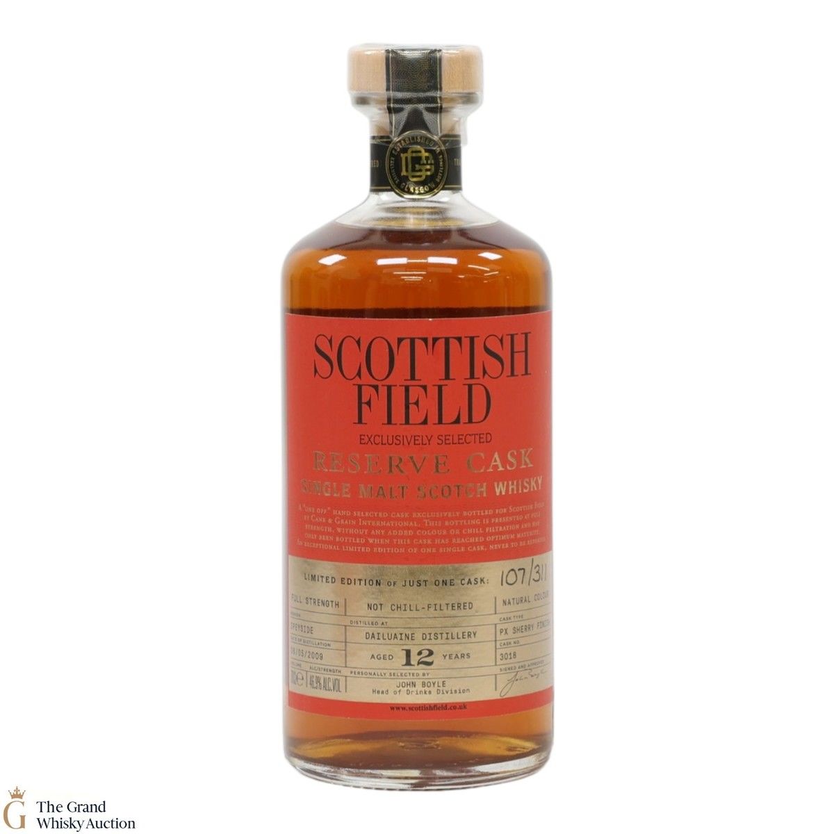 Dailuaine - 12 Year Old - Scottish Field Reserve Cask #3018