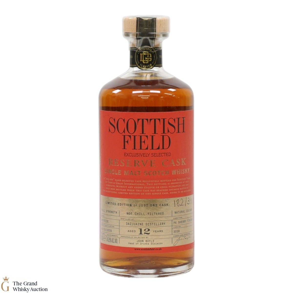 Dailuaine - 12 Year Old - Scottish Field Reserve Cask #3018