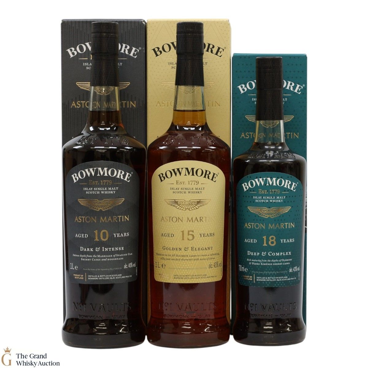 Bowmore - Aston Martin - Edition 4,5 & 6 (2x1L & 1x70cl)