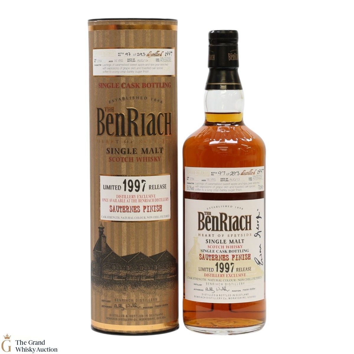 Benriach - 16 Year Old 1997 - Single Cask #3764 - Sauternes Finish - Distillery Exclusive (SIGNED)
