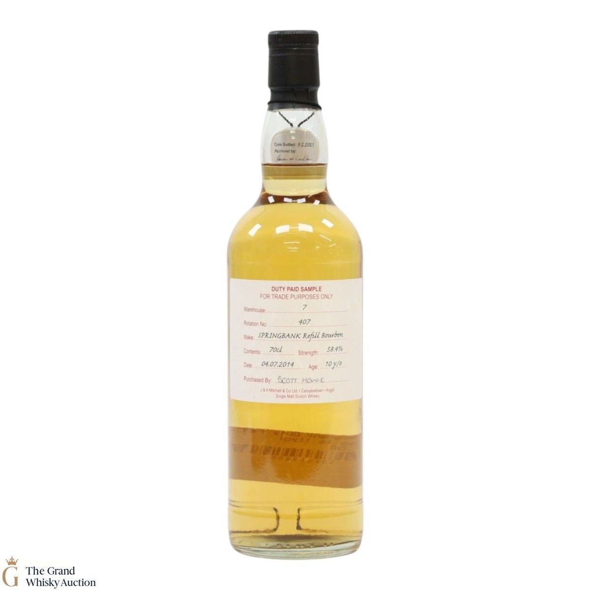 Springbank - 10 Year Old 2014 - Refill Bourbon - Duty Paid Sample 58.4%